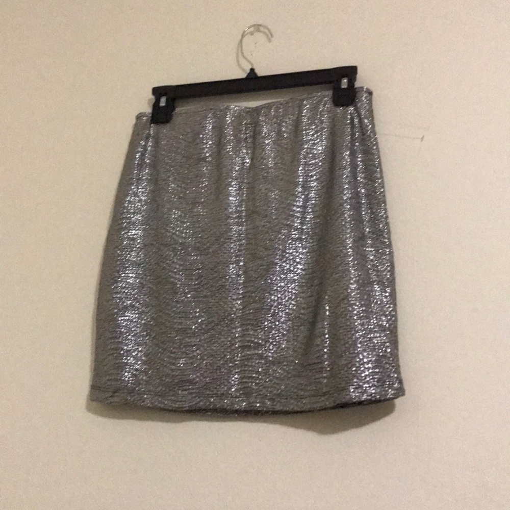 Silver Mini Skirt
